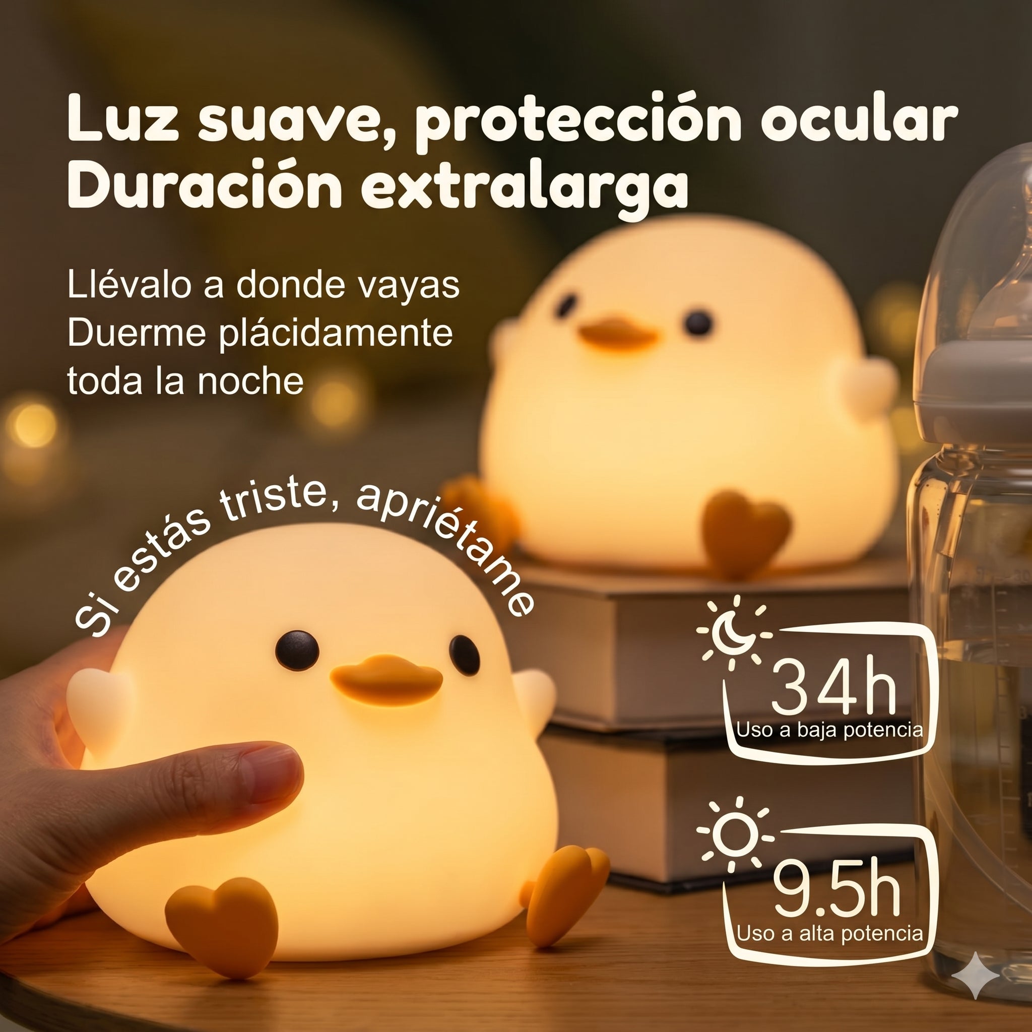 LumiDuck | Lámpara Táctil de Silicona Multi-Color