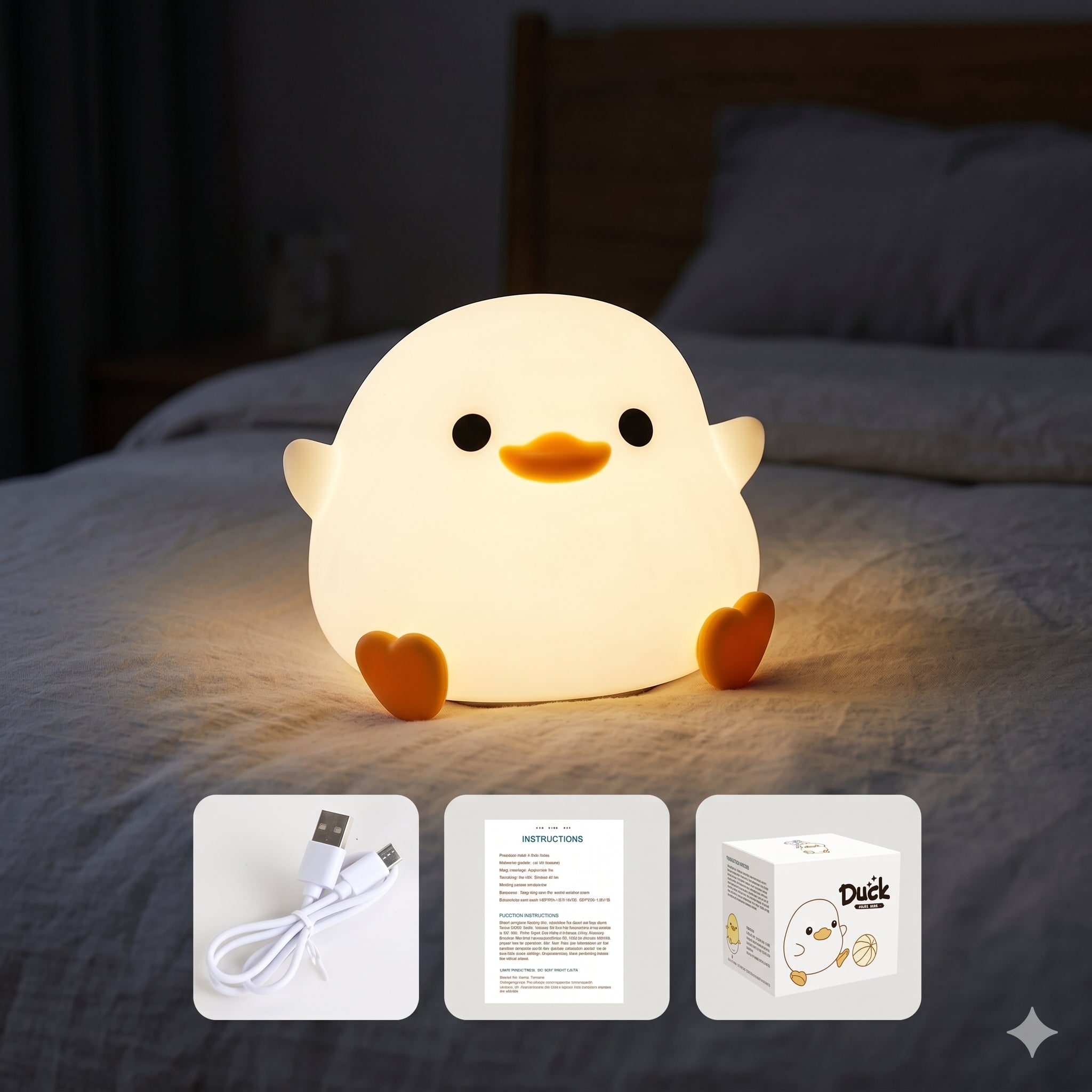 LumiDuck | Lámpara Táctil de Silicona Multi-Color